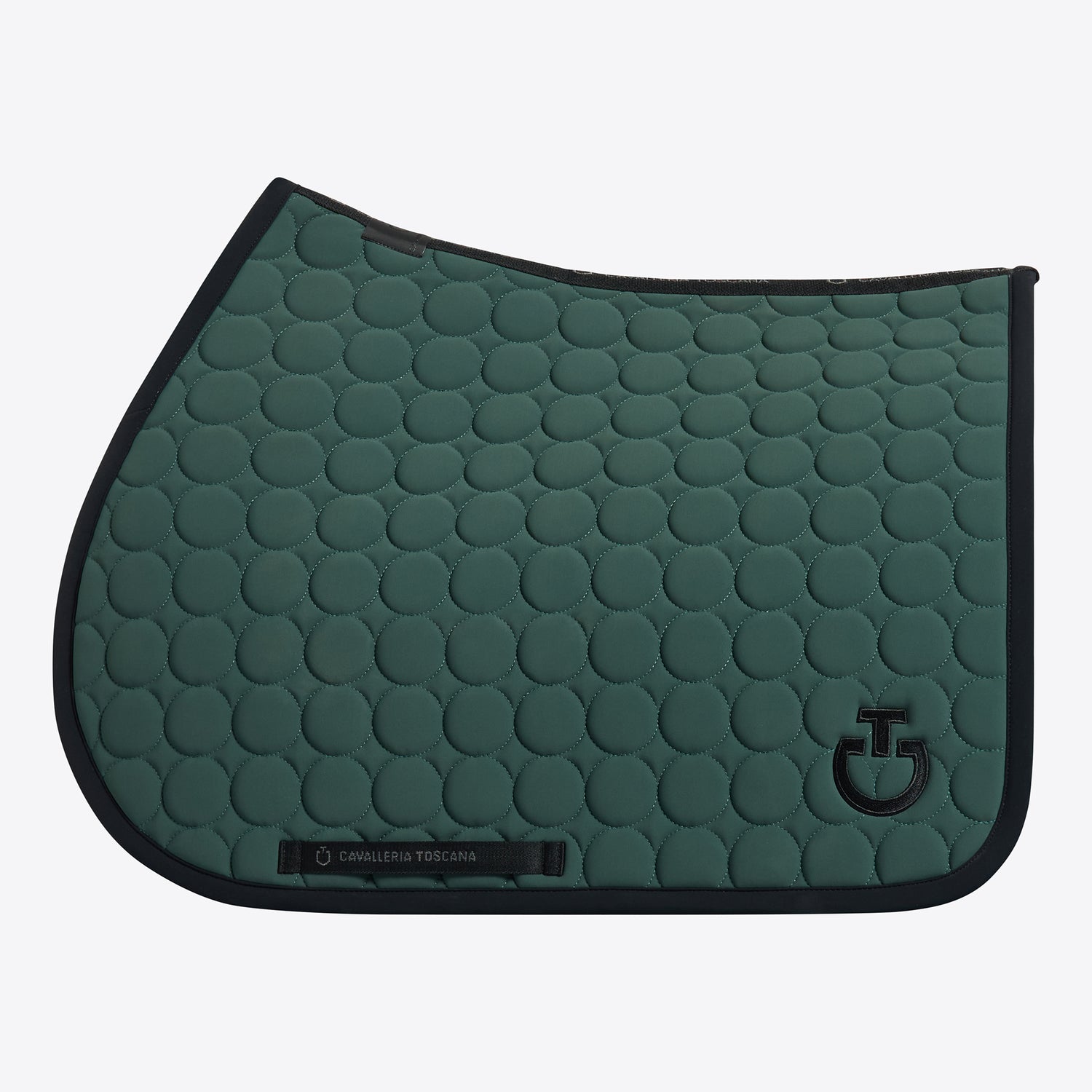 Dark Green Cavalleria Toscana circular quilt jumping pad