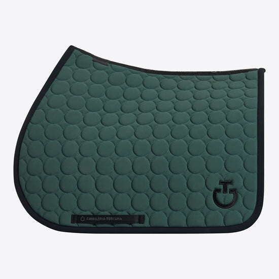 Dark Green Cavalleria Toscana circular quilt jumping pad
