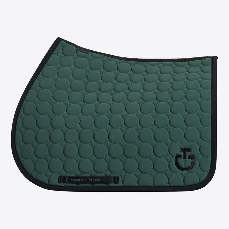 Dark Green Cavalleria Toscana circular quilt jumping pad