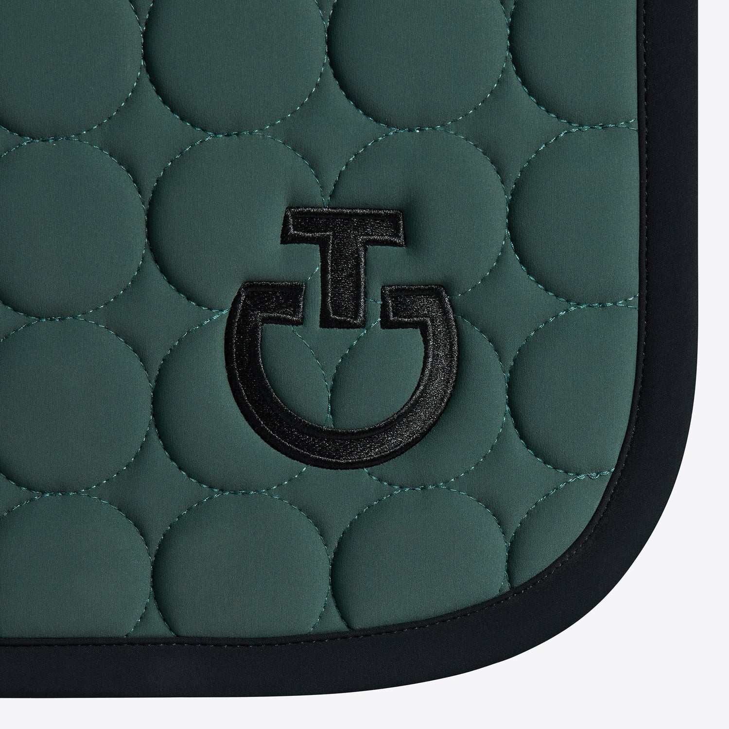 Close up of CT green saddle blanket