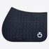 Cavalleria Toscana circular quilt saddle pad in navy and white