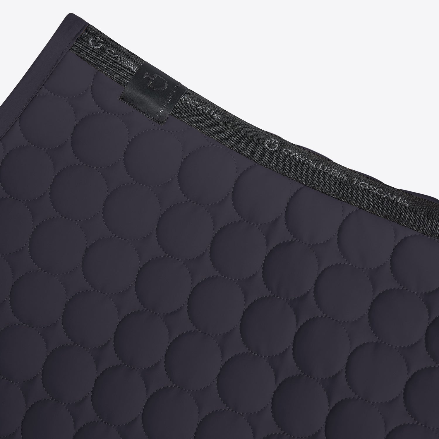 Cavalleria Toscana circular quilted pad for jumping in navy