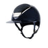 Shiny wide brim riding helmet with crystals