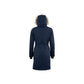 Long winter riding jacket with hood