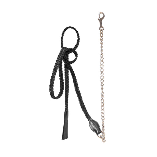 Plaited Leather Lead with Chain