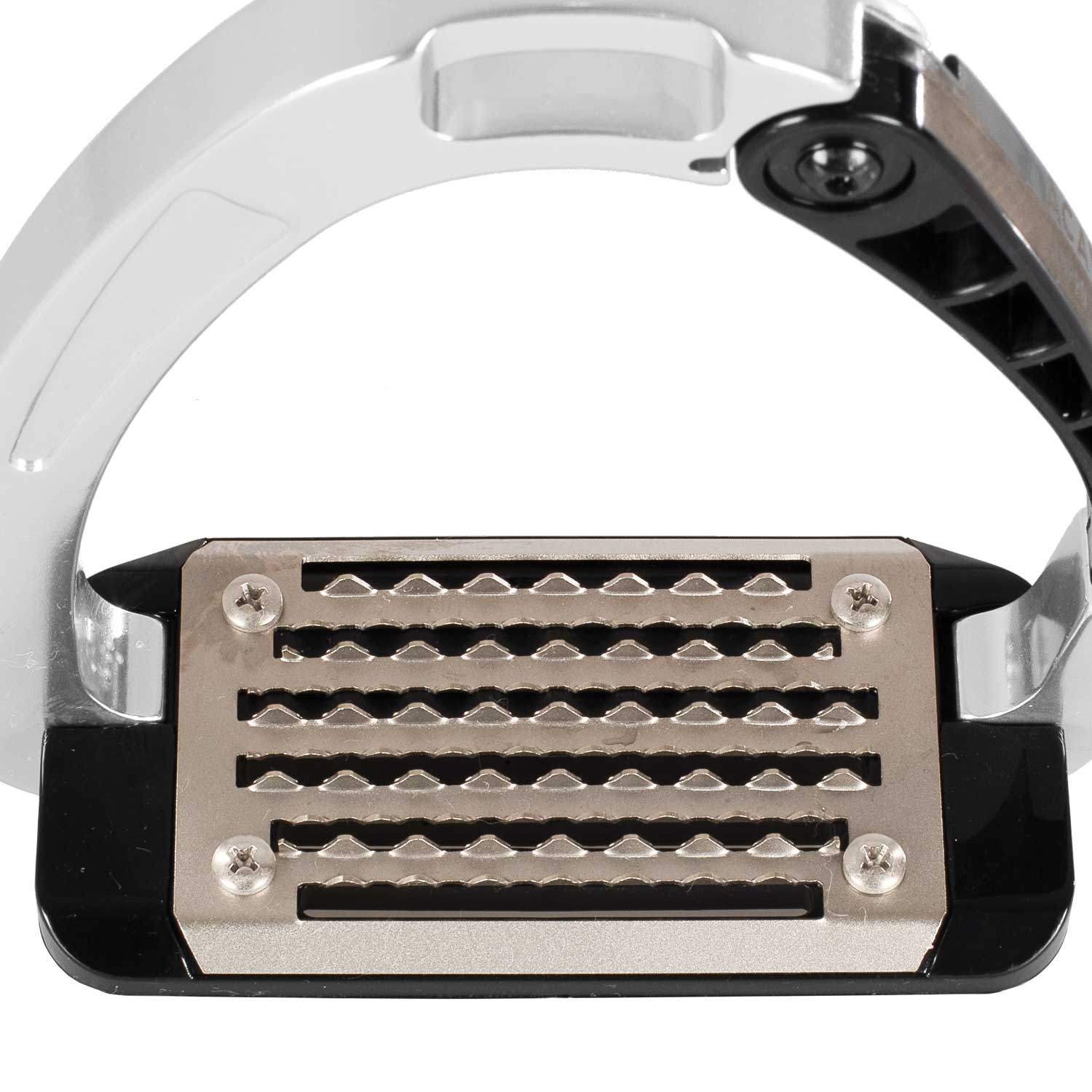 Acavallo Arena Alu-Pro stirrups designed to support an improved lower leg position.