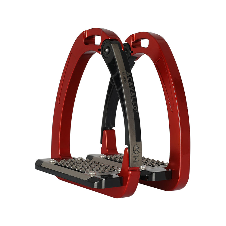 Acavallo Arena Alu-Pro premium safety stirrups for equestrian riders.
