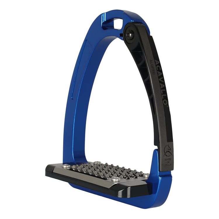 Acavallo Arena Alu-Pro Safety Stirrups in Blue.