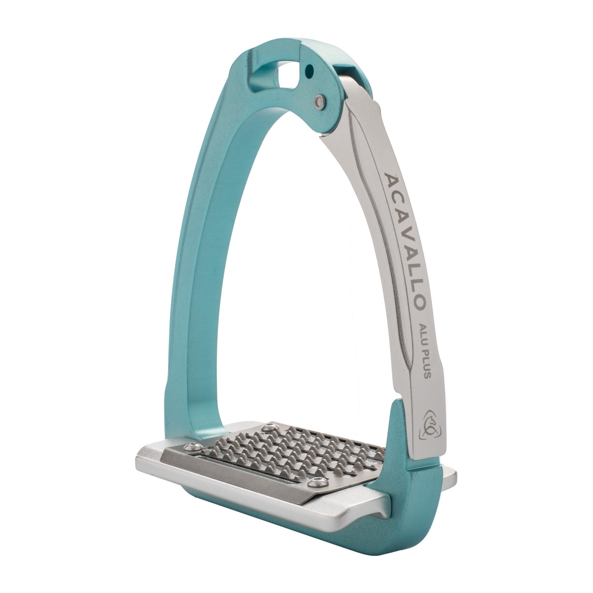 Acavallo Arena Aluplus 2.0 stirrups with five-degree inclined tread for improved rider position.