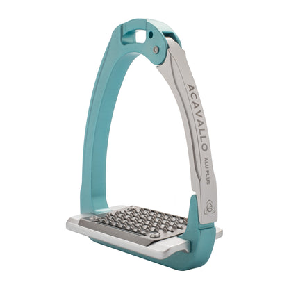 Acavallo Arena Aluplus 2.0 stirrups with five-degree inclined tread for improved rider position.