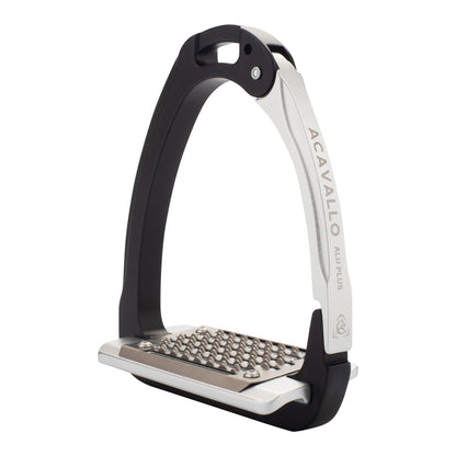 Acavallo Arena Aluplus 2.0 Safety Stirrups in Black.