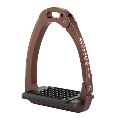 Acavallo Arena Aluplus 2.0 Safety Stirrups in Brown.