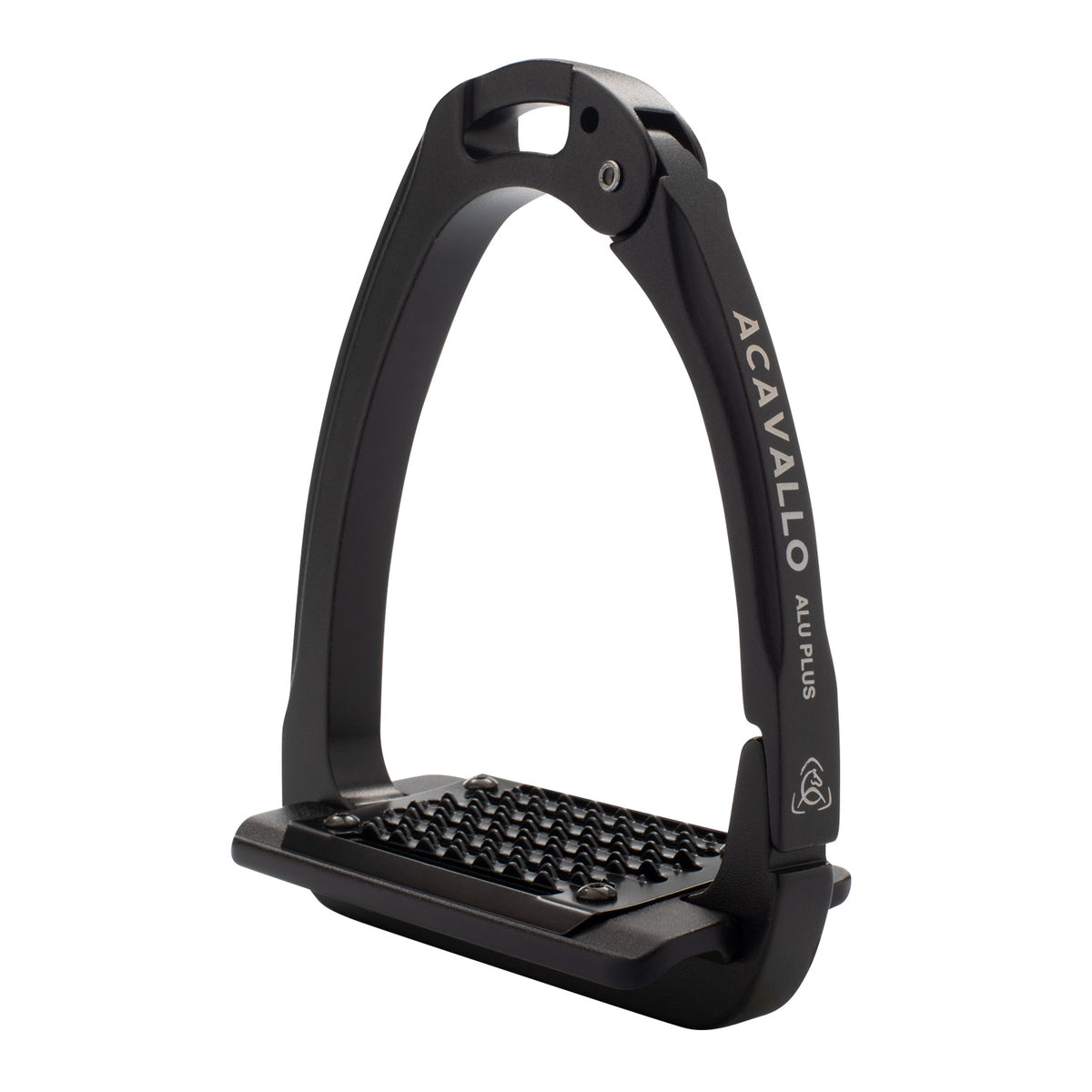 Acavallo Arena Aluplus 2.0 Safety Stirrups in Total Black.