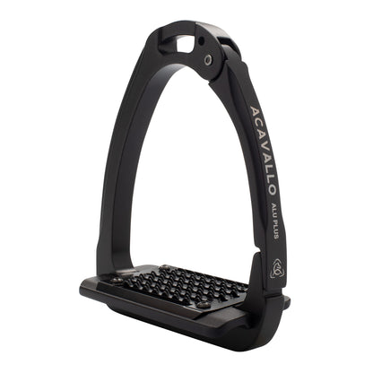 Acavallo Arena Aluplus 2.0 Safety Stirrups in Total Black.