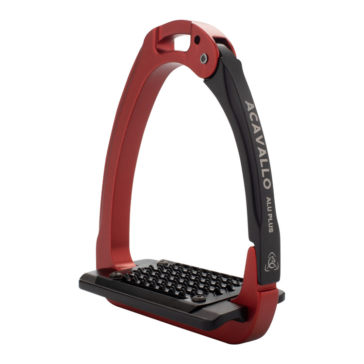 Acavallo premium Arena Aluplus safety stirrups with lightweight and durable construction.