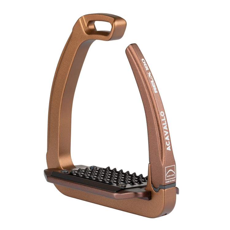Acavallo REL-X 180 Safety Stirrups in Bronze/Brown.