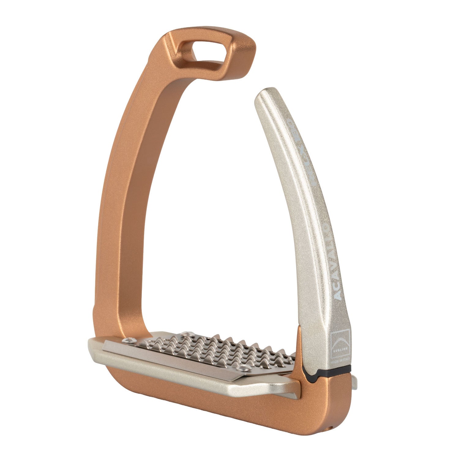 Acavallo REL-X 180 Safety Stirrups in Copper/Solar Titanium.