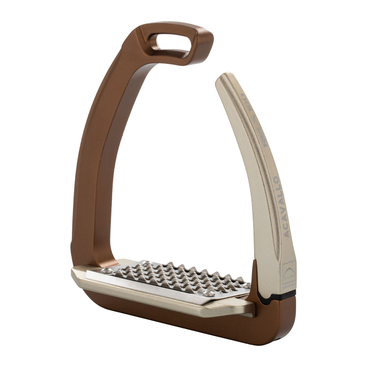 Acavallo REL-X 180 Safety Stirrups in Golden Brown.