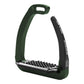 Acavallo REL-X 180 Safety Stirrups in Hunter Green.
