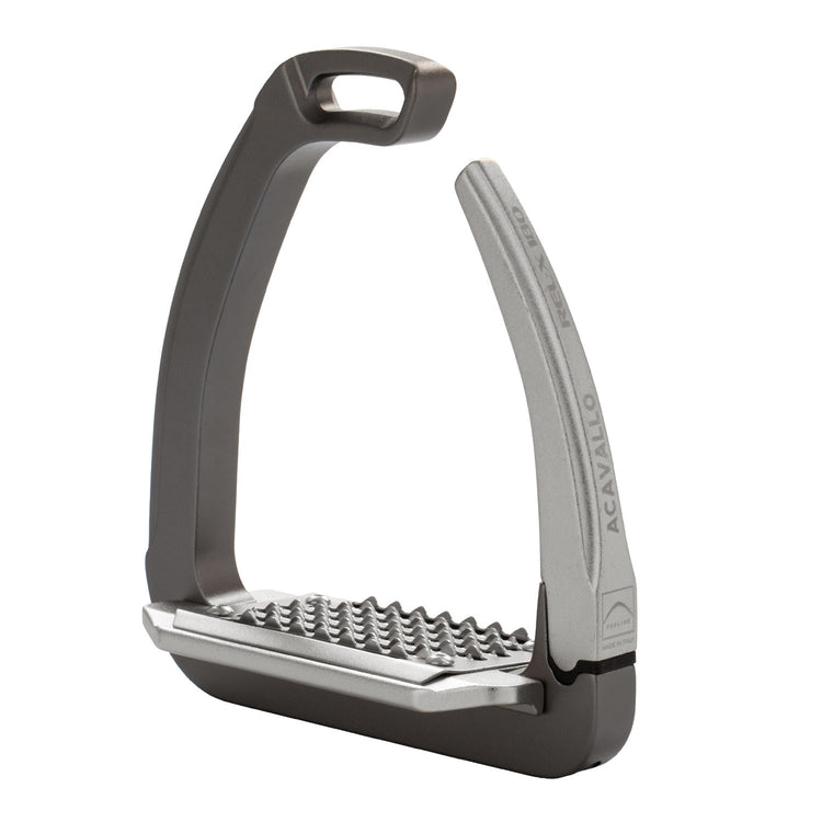 Acavallo REL-X 180 Safety Stirrups in Titanium/Aluminium.