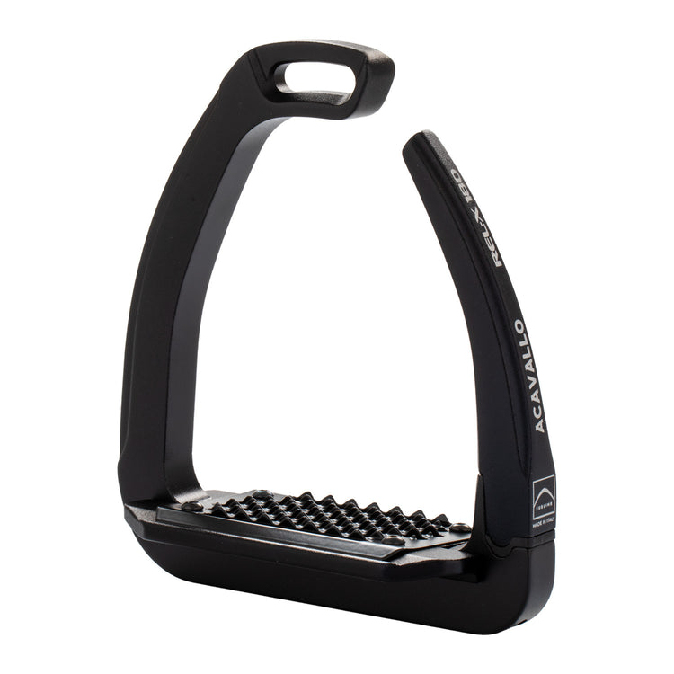Acavallo REL-X 180 Safety Stirrups in Total Black.