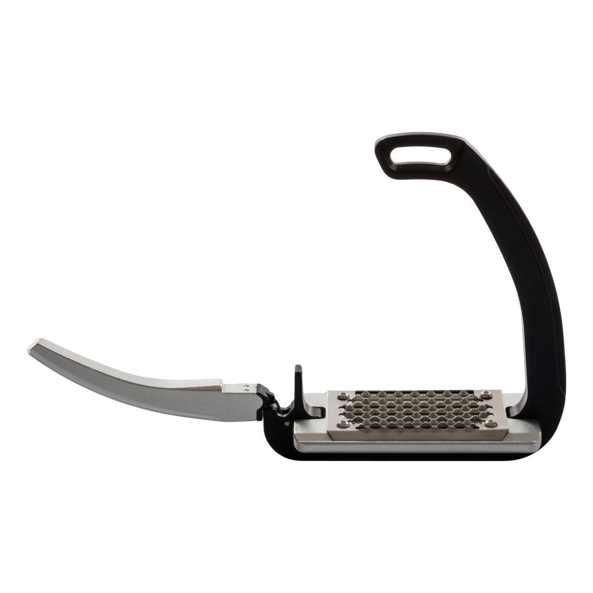 Acavallo REL-X 180 side opening stirrups with stress-actuated release mechanism.