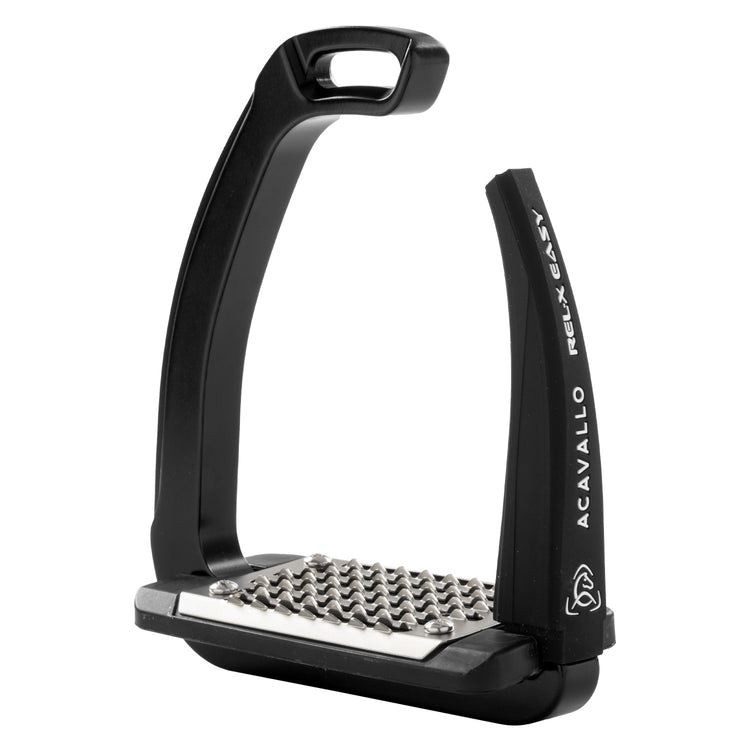 Acavallo REL-X Easy Safety Stirrups in Black.