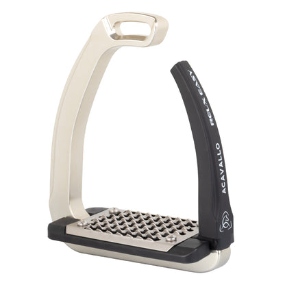 Acavallo REL-X Easy Safety Stirrups in Solar Titanium.