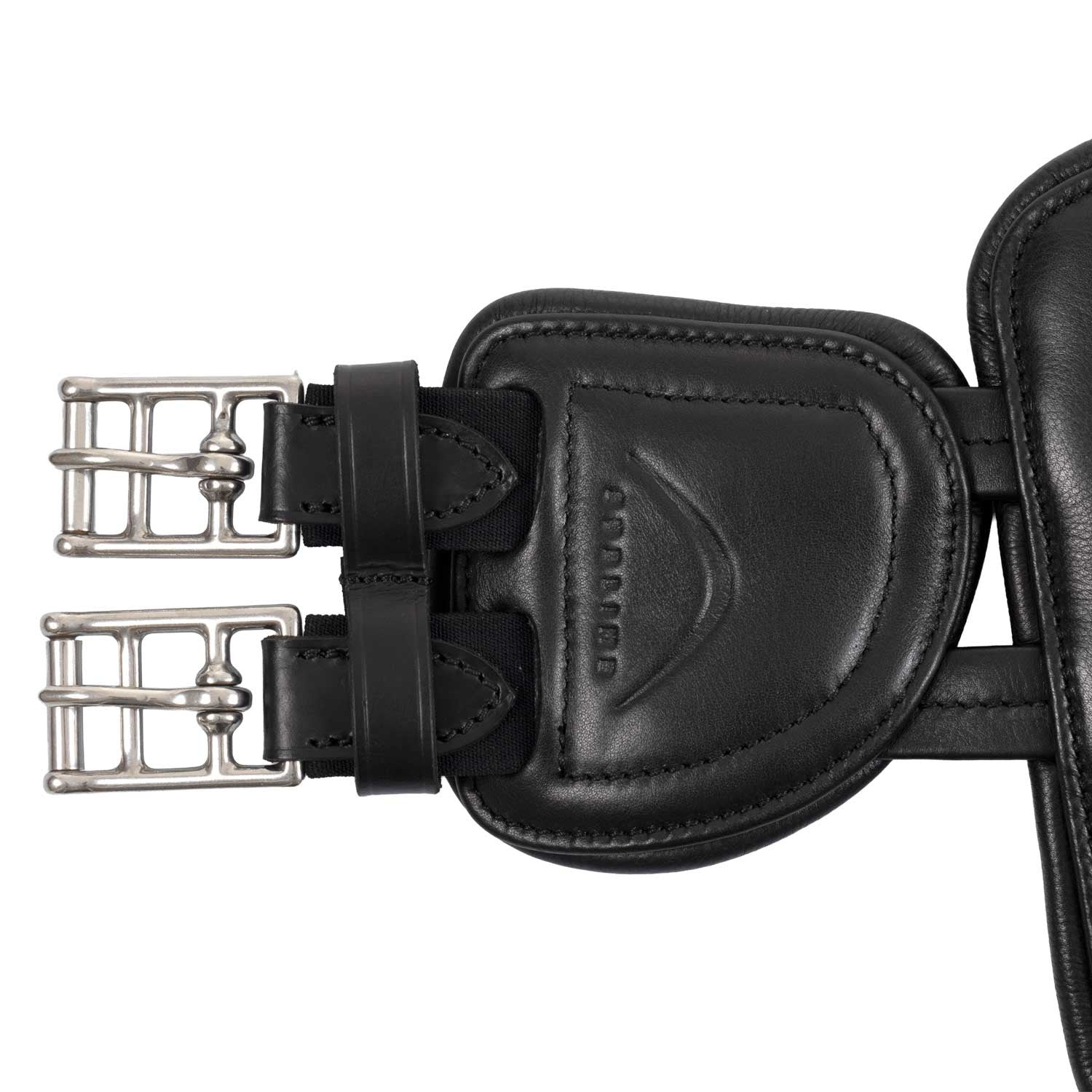 Premium anatomical girth with stainless steel buckles