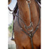 Adjustable elastic martingale fork designed for a flexible and comfortable fit.