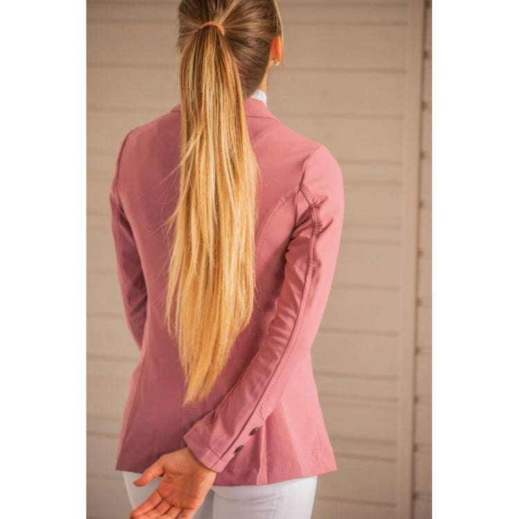 Airbag compatible competition jacket for women with comfortable stretch construction.