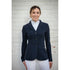 Airbag-compatible equestrian show jacket designed to be worn over a riding airbag vest.