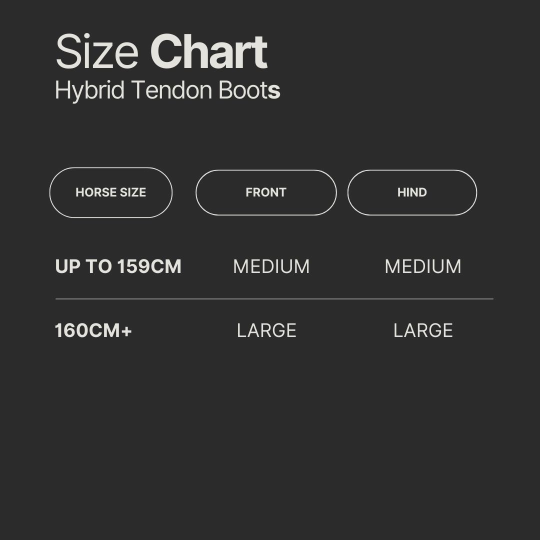 Stubben horse boots size chart