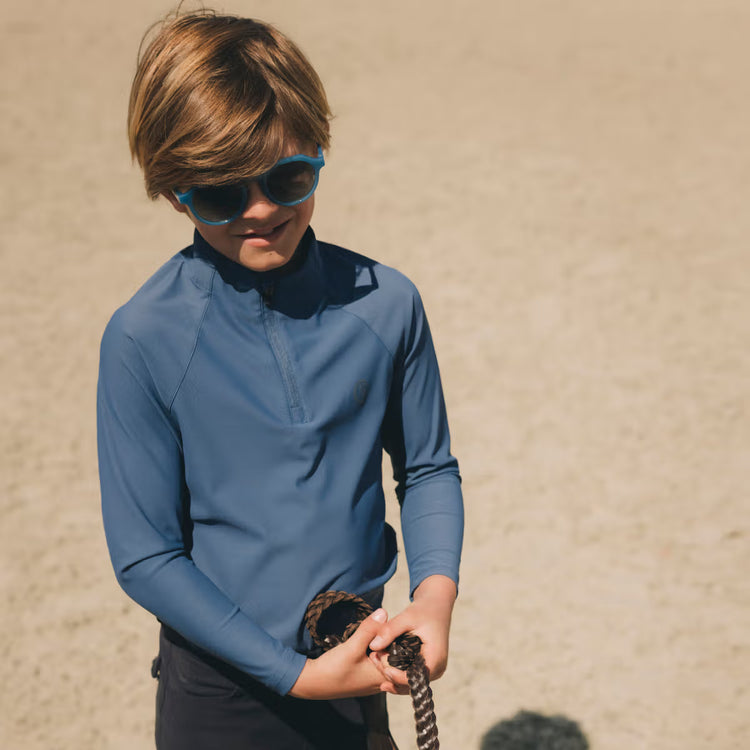 Boys horse riding training top with adjustable front zipper