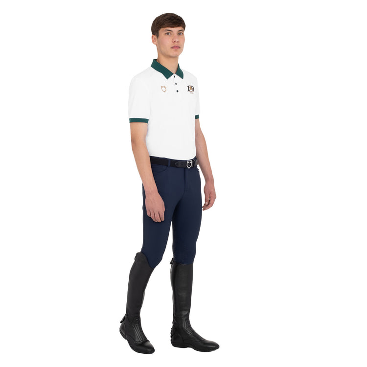 Breathable equestrian polo for men designed for training