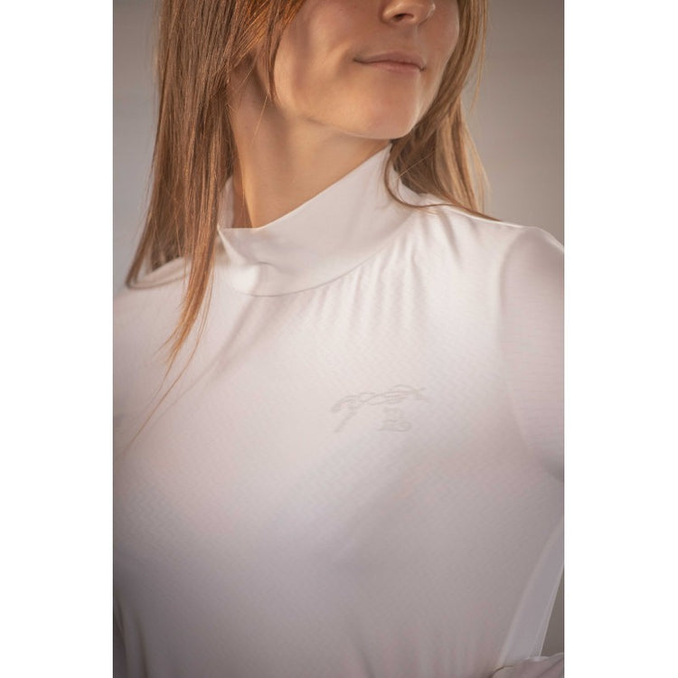 Breathable micro-perforated equestrian shirt for riding and sport