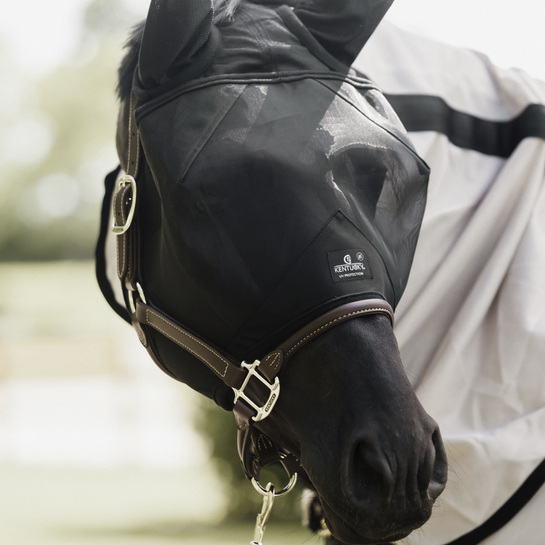 Doskonała ochrona dla Twojego konia - Maska na muchy z uszami Kentucky Horsewear Fly Mask Classic