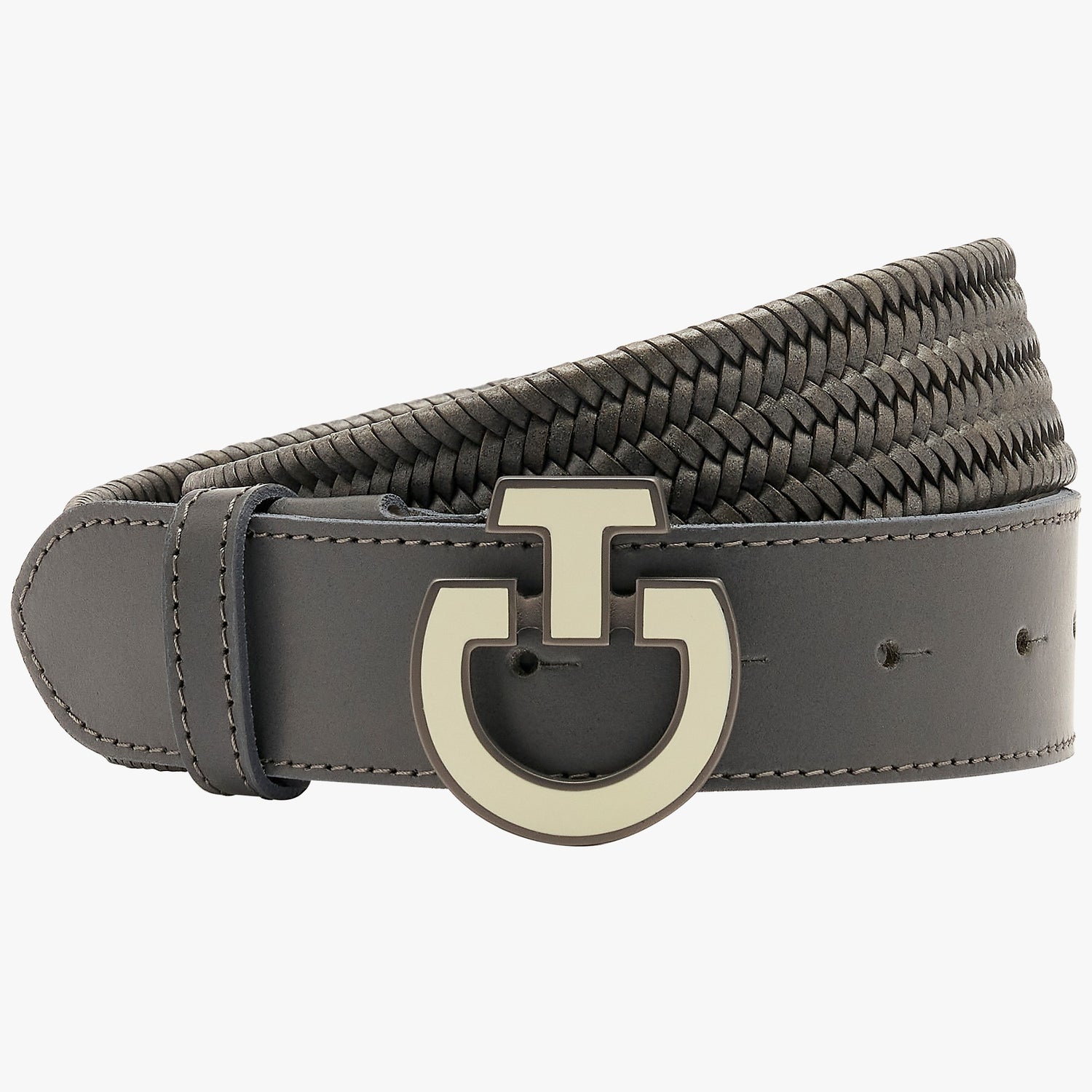Cavalleria Toscana Logo belt in dark grey