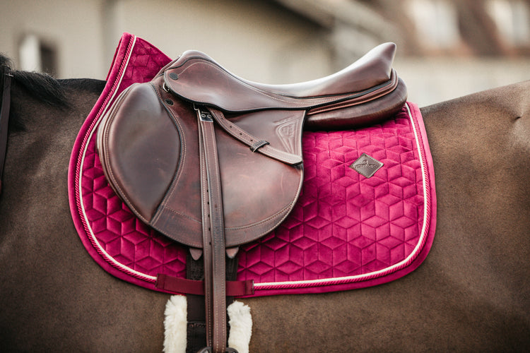 Burgundy saddle blanket from Kentucky Horse