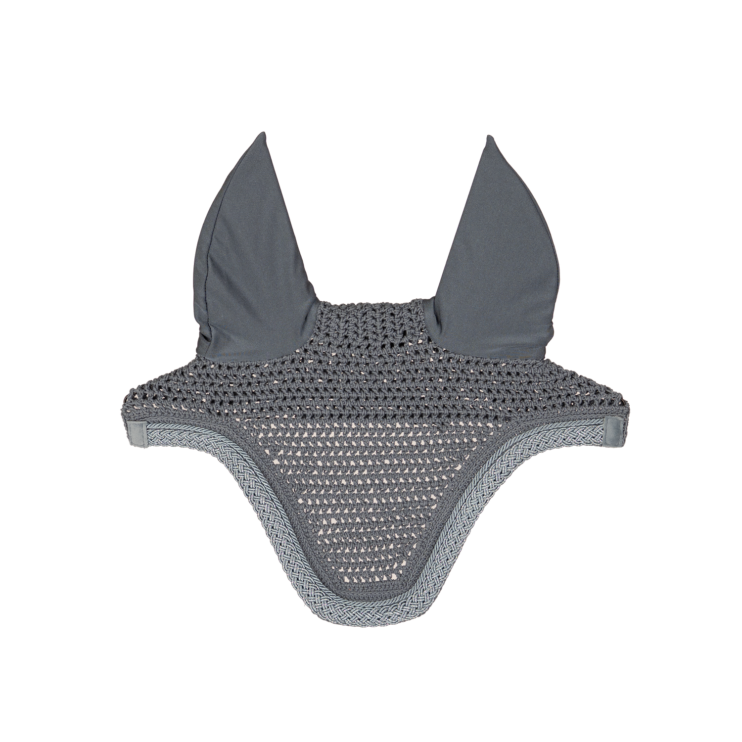 Classic equestrian fly veil with handknitting and glitter rope detail