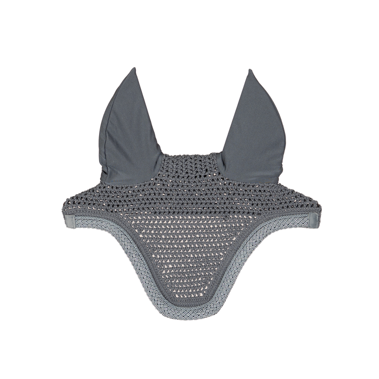 Classic equestrian fly veil with handknitting and glitter rope detail