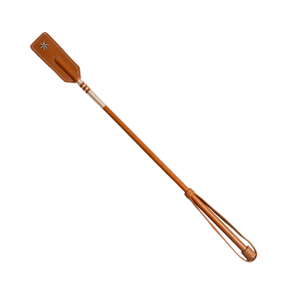 Classy smooth leather jumping whip with a refined minimalist appearance