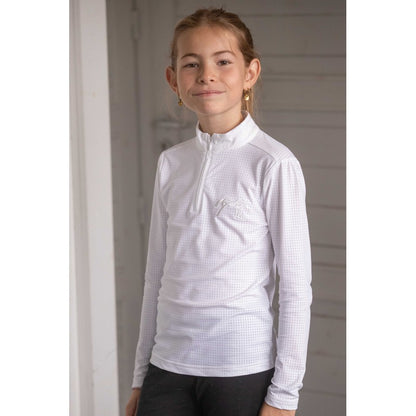 Kids long sleeve equestrian show shirt