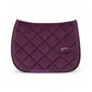 Jumping saddle pad with cut-away spine line for good wither clearance