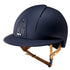 Navy Kep with beige chin strap