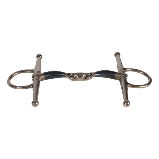 Double-jointed horse bit for horses with a lower palate