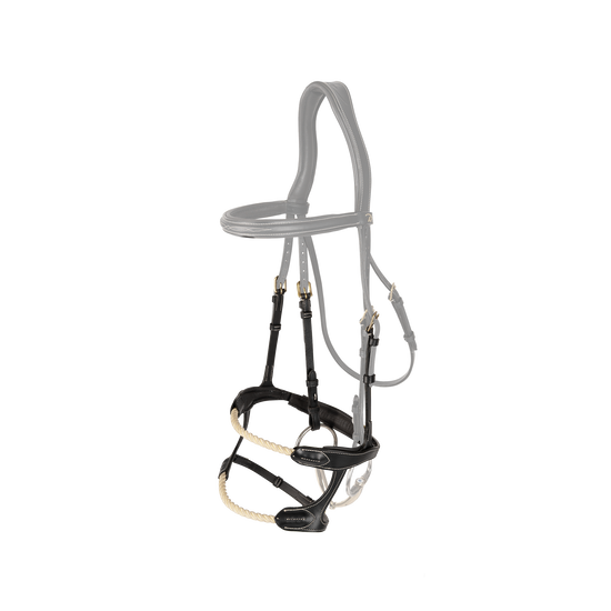 Double rope horse noseband designed for additional control
