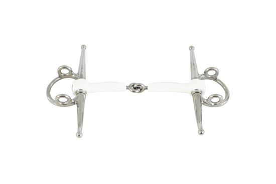 soft plastic full cheek gag bit for horses behind the bit