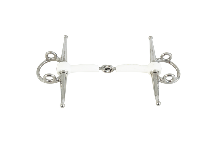 soft plastic full cheek gag bit for horses behind the bit