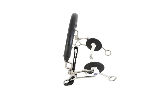 soft plastic hackamore combination bit with long shanks